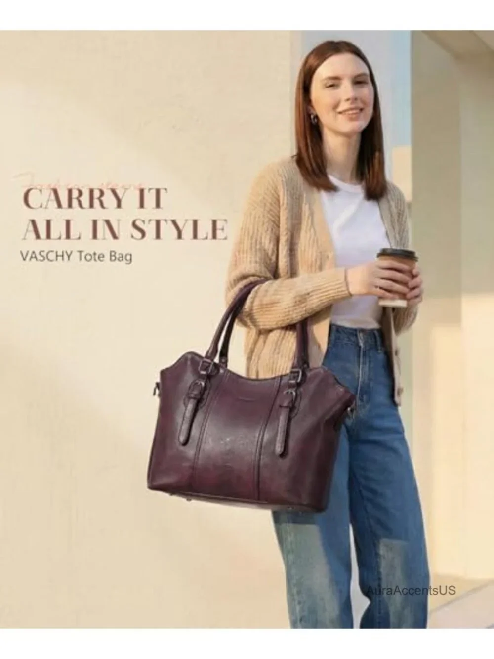 Vegan Leather Hobo Satchel Purse with Two Straps